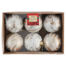 Tesco Brushed Baubles 6 pcs