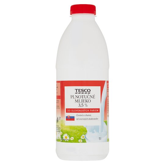 Tesco Plnotučné mlieko 3,5 % 1 l