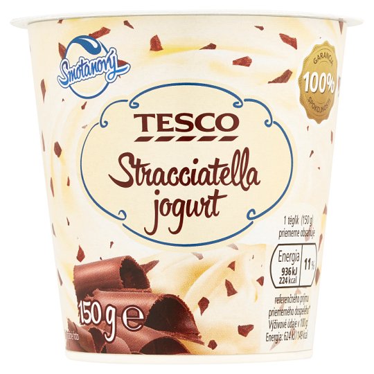 Tesco Smotanový jogurt stracciatella 150 g