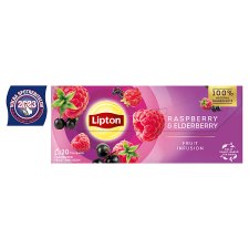 Lipton Raspberry & Elderberry ovocný čaj 20 vrecúšok 32 g