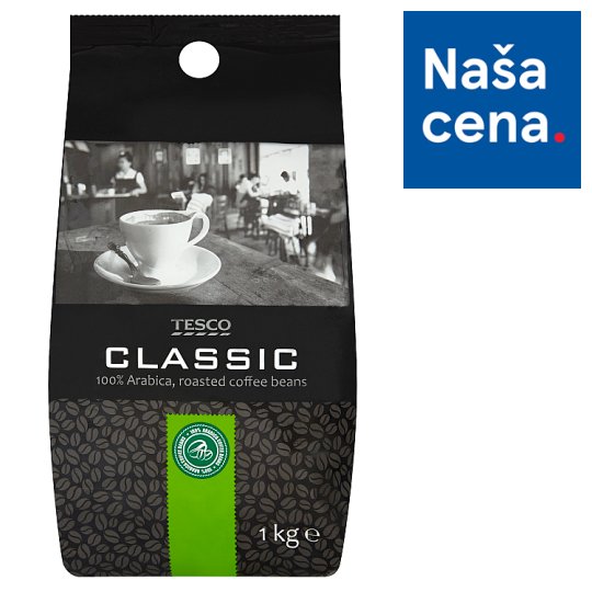 Tesco Classic pražená zrnková káva 100% Arabica 1 kg