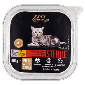 Tesco Pet Specialist Premium Sterile paštéta s morčacinou a kuracinou 100 g