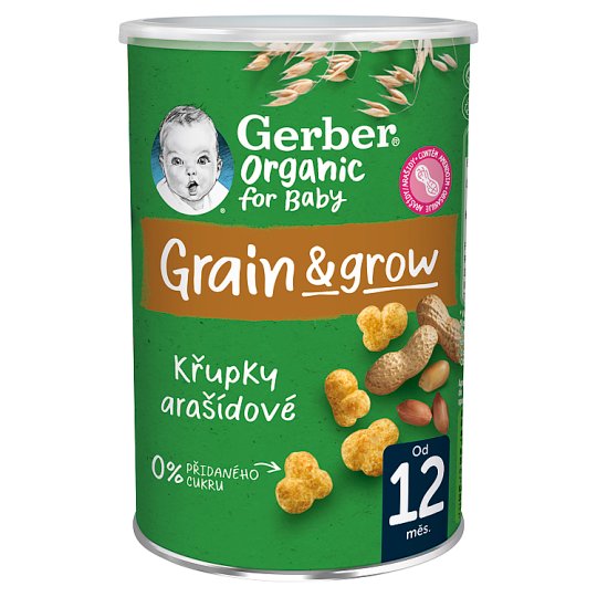 GERBER Organic chrumky arašidové 35 g