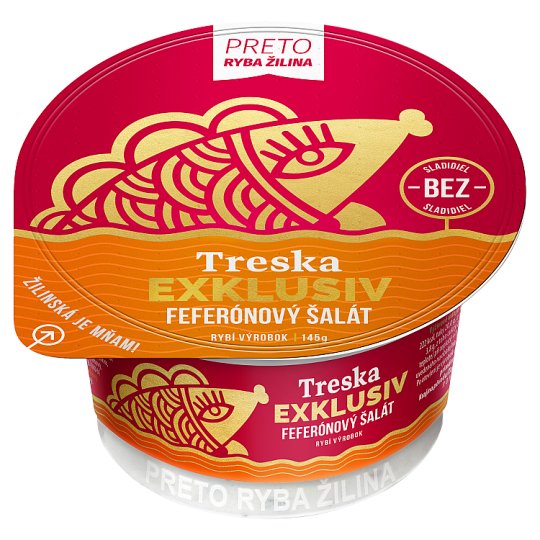 Ryba Žilina Preto Exklusiv treska v majonéze s feferónovým šalátom 145 g