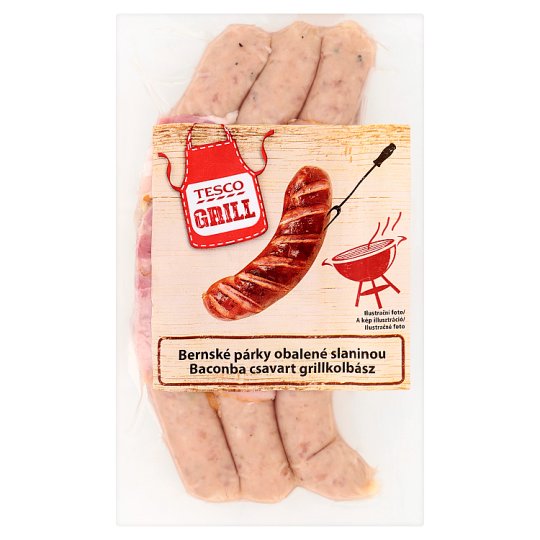 Tesco Grill Bernské párky obalené slaninou 250 g