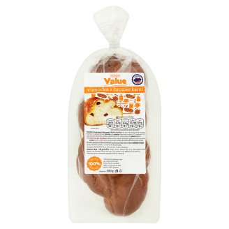Tesco Value Vianočka s hrozienkami 350 g