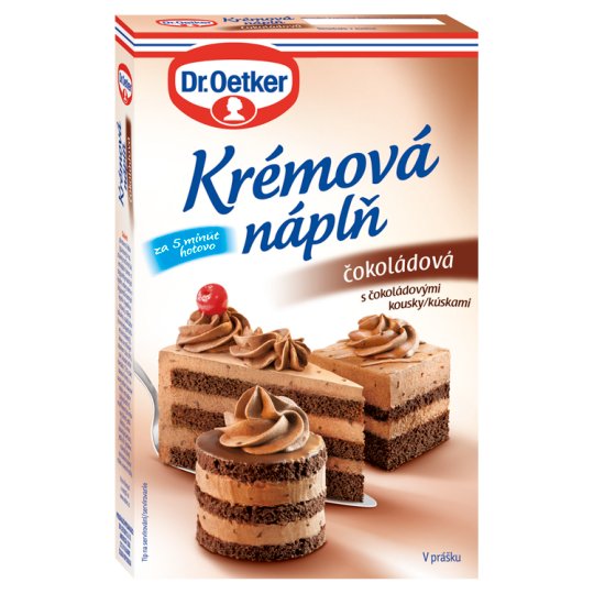 Dr. Oetker Krémová náplň čokoládová s čokoládovými vločkami 80 g