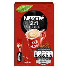 NESCAFÉ 3in1 Classic, instantná káva, 10 vrecúšok x 16,5 g (165 g)