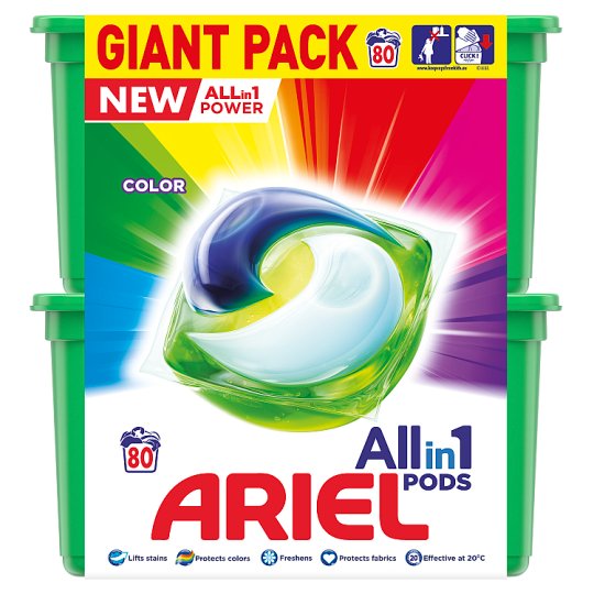 Ariel All In 1 Pods Color, Gélové Kapsuly Na Pranie, 80 Praní