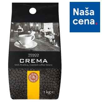 Tesco Crema pražená zrnková káva 100% Arabica 1 kg