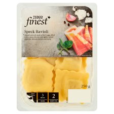 Tesco Finest Nesušené vaječné cestoviny s náplňou s údenou šunkou 250 g