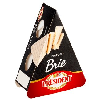 Président Brie natural mäkký vysokotučný zrejúci syr s bielou plesňou na povrchu 125 g