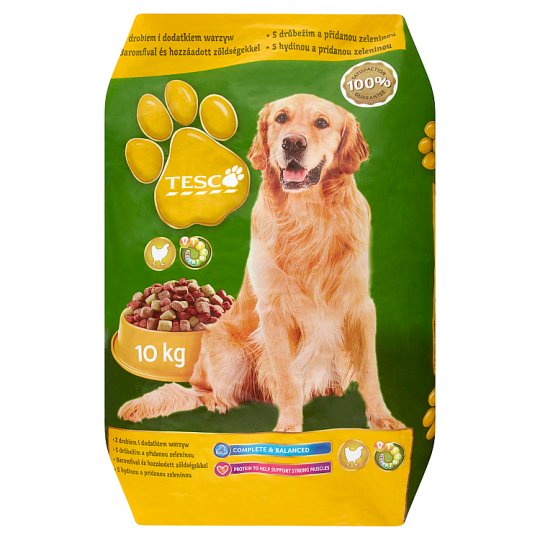 Tesco Complete Food for Adult Dogs with Poultry and Added Vegetables 10