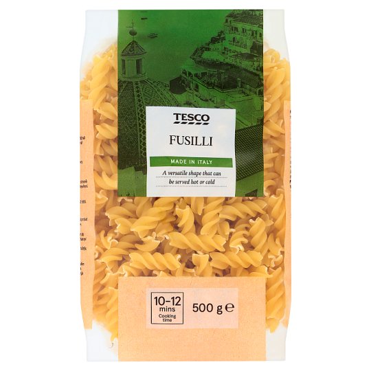 Tesco Fusilli bezvaječné semolinové sušené cestoviny 500 g
