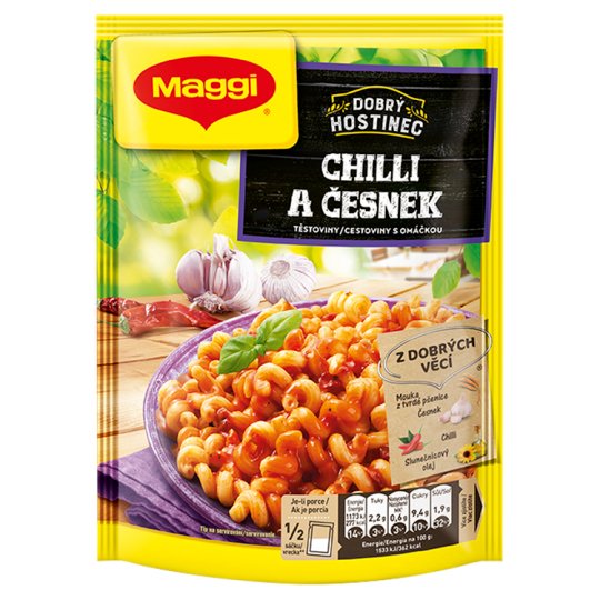 MAGGI Dobrý Hostinec Chilli a cesnak cestoviny s omáčkou vrecko 153 g