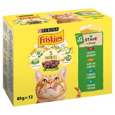 PURINA FRISKIES Multipack with Beef, Chicken, Tuna, Cod in Juice 12 x 85 g