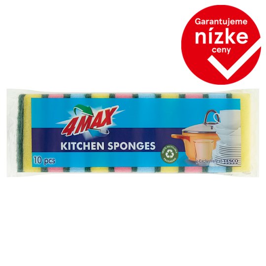 4MAX Kuchynské špongie 10 ks