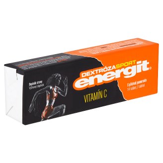 Energit Dextróza Sport Výživový doplnok vitamín C s príchuťou pomaranča 14 tabliet 49 g