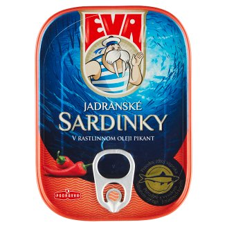 Eva Sardinky v rastlinnom oleji pikant 115 g