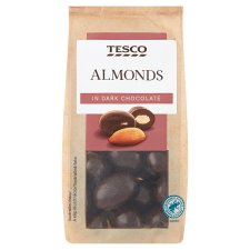 Tesco Almond Kernels Roasted in Dark Chocolate 100 g
