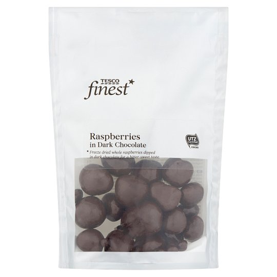 Tesco Finest Freeze Dried Raspberries in Dark Chocolate 100 g