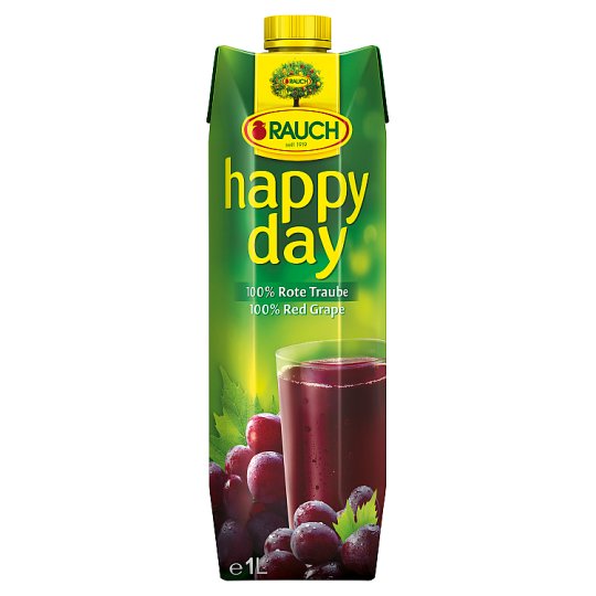 Rauch Happy Day 100% šťava z červeného hrozna 1 l