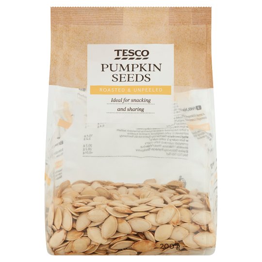 Tesco Tekvicové semená pražené, nelúpané 200 g
