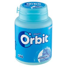 Wrigley's Orbit Peppermint žuvačka bez cukru s mätovou príchuťou 46 ks 64 g