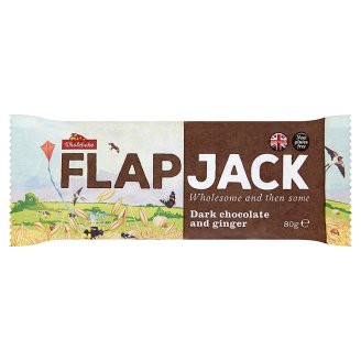 Wholebake Flapjack ovsený so zázvorom a s polevou z horkej čokolády 80 g