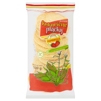 Jemné kukuričné placky s paprikovou arómou 100 g