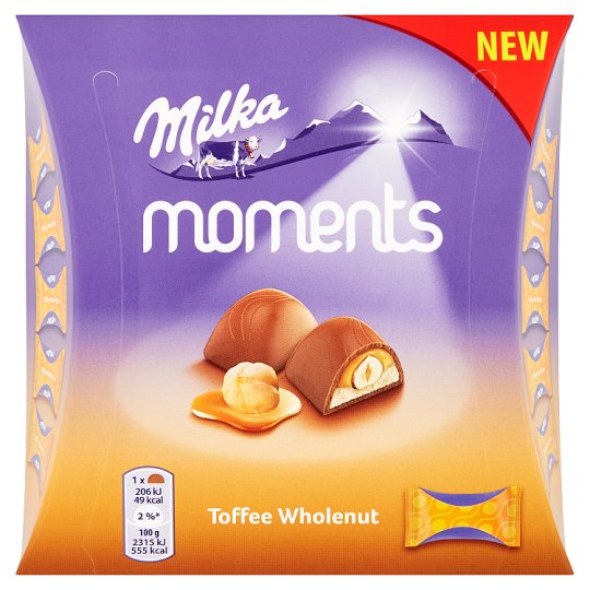 Milka Moments Toffee Wholenuts Box of Chocolates 97 g - Tesco Groceries