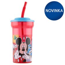 Stor Mickey Basic Clear Straw Tumbler 460 ml