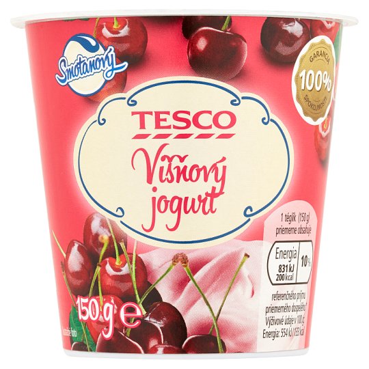 Tesco Smotanový jogurt višňový 150 g
