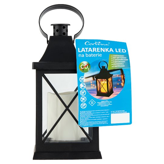 Cortina LED Lantern with Flashlights Black