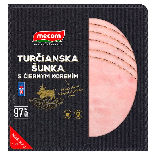 Mecom Premium Quality turčianska šunka s čiernym korením 97% 100 g