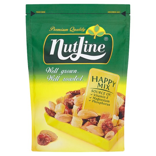 Nutline Happy Mix zmes mandlí, presladeného ovocia a hrozienok 150 g