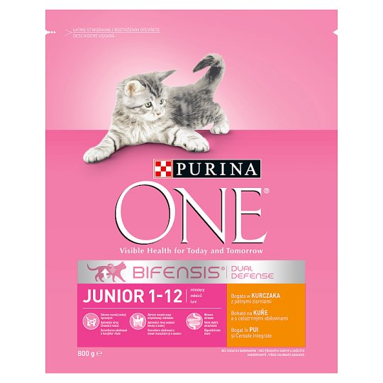 Purina ONE Junior bohaté na kura a celozrnné obilniny 800 g