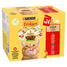 PURINA FRISKIES Multipack with Chicken, Beef, Lamb, Duck in Juice 24 x 85 g