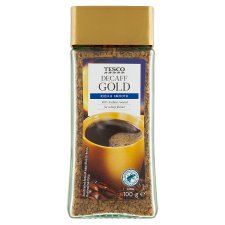 Tesco Gold instantná káva bez kofeínu sušená mrazom 100 g