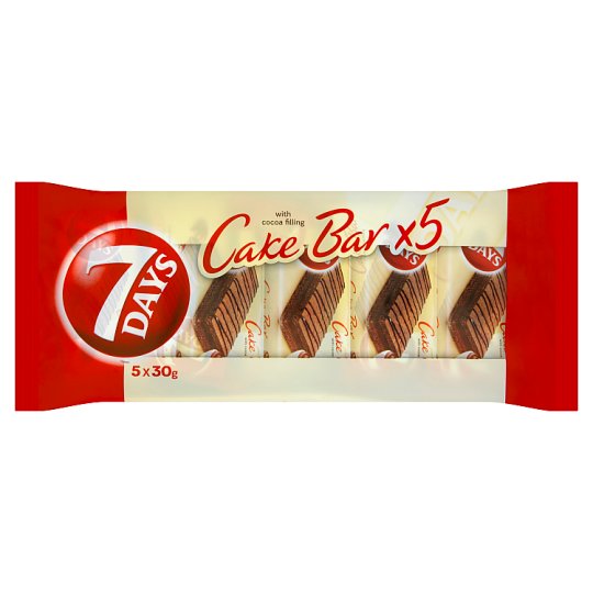 7 Days Cake Bar with Cocoa Filling 5 x 30 g
