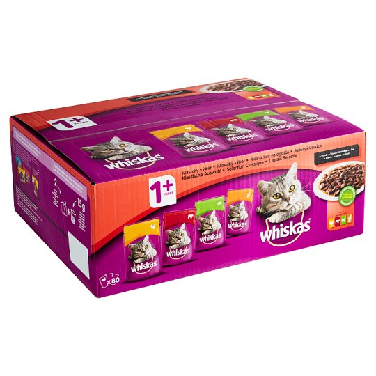 Whiskas Klasický výber v šťave 80 x 100 g (8 kg) Tesco Potraviny