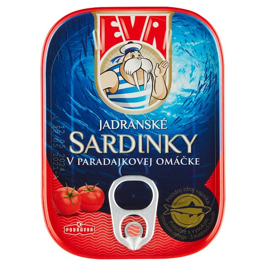 Eva Jadranské sardinky v paradajkovej omáčke 115 g