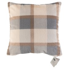 F&F Home Checked Faux Fur Blue vankúš 45 x 45 cm