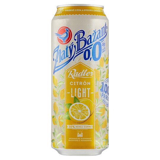 Zlatý Bažant Radler 0.0% Lemon Light 500 ml