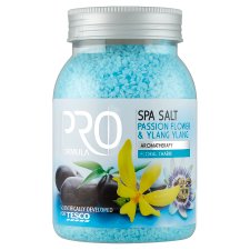 Tesco Pro Formula Soľ do kúpeľa s vôňou Passion Flower a Ylang Ylang 600 g