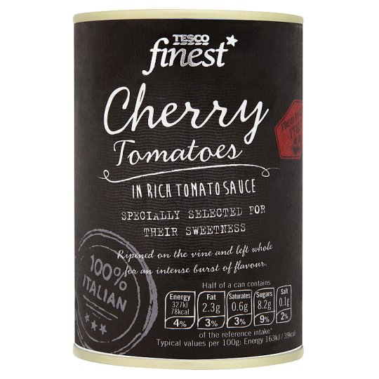 Tesco Finest Cherry paradajky v paradajkové omáčke 400 g