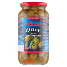 Giana Green Olives Stuffed with Paprika Paste in Salt Brine  935 g