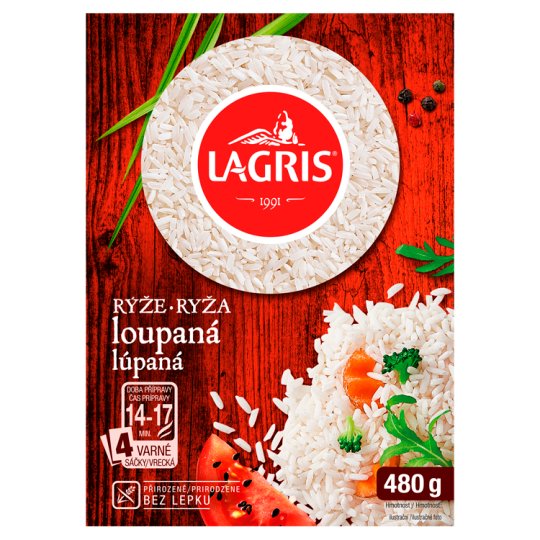 Lagris Ryža lúpaná vo varných vreckách 480 g