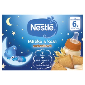 Nestlé Mliečko s kašou sušienkové 2 x 200 ml