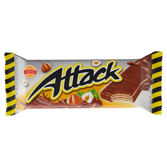 Sedita Attack Oblátky s lieskovoorieškovou krémovou náplňou v kakaovej poleve 30 g